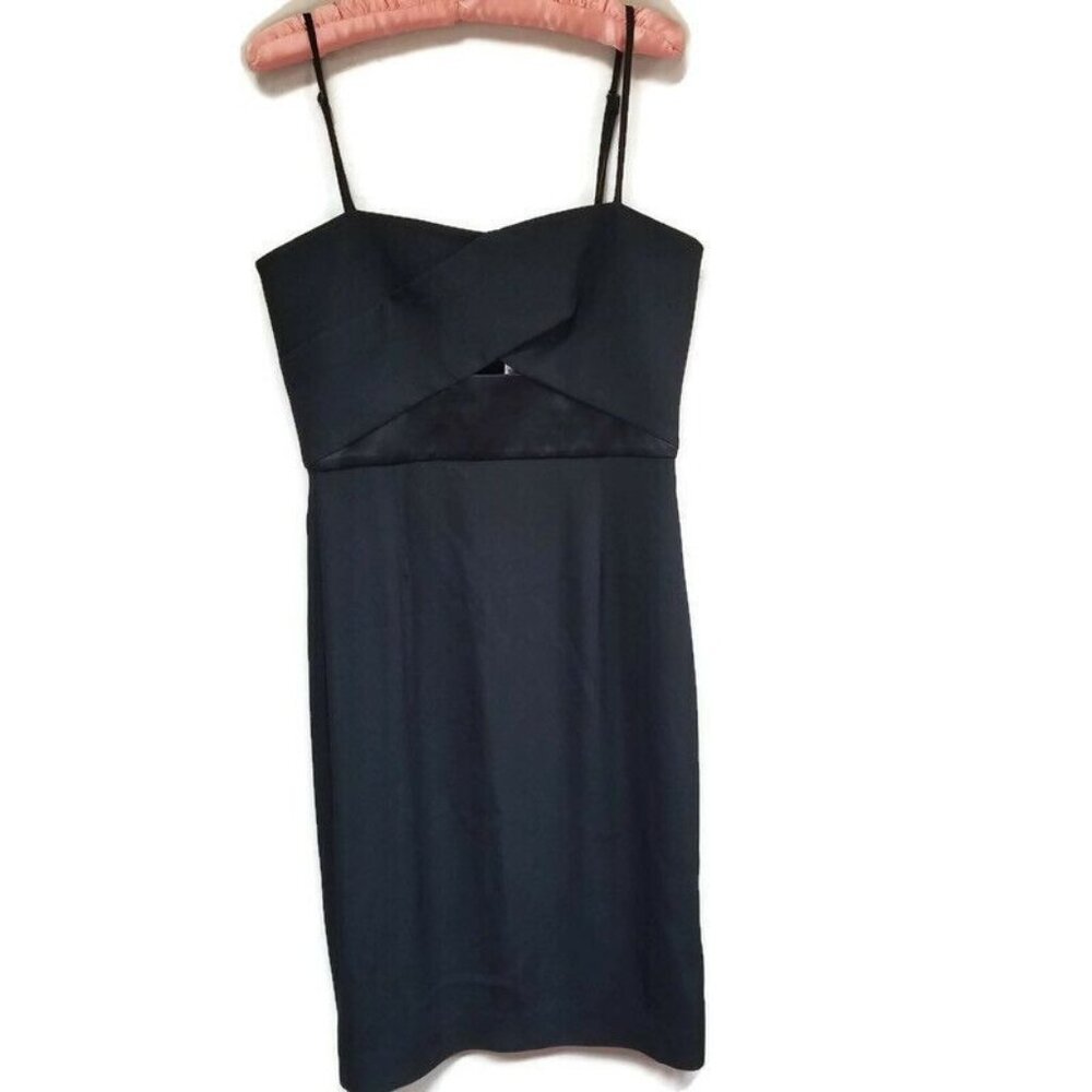 New Diane von Furstenberg Size 8 Valda Cut-out Sheath Evening Dress Black $428